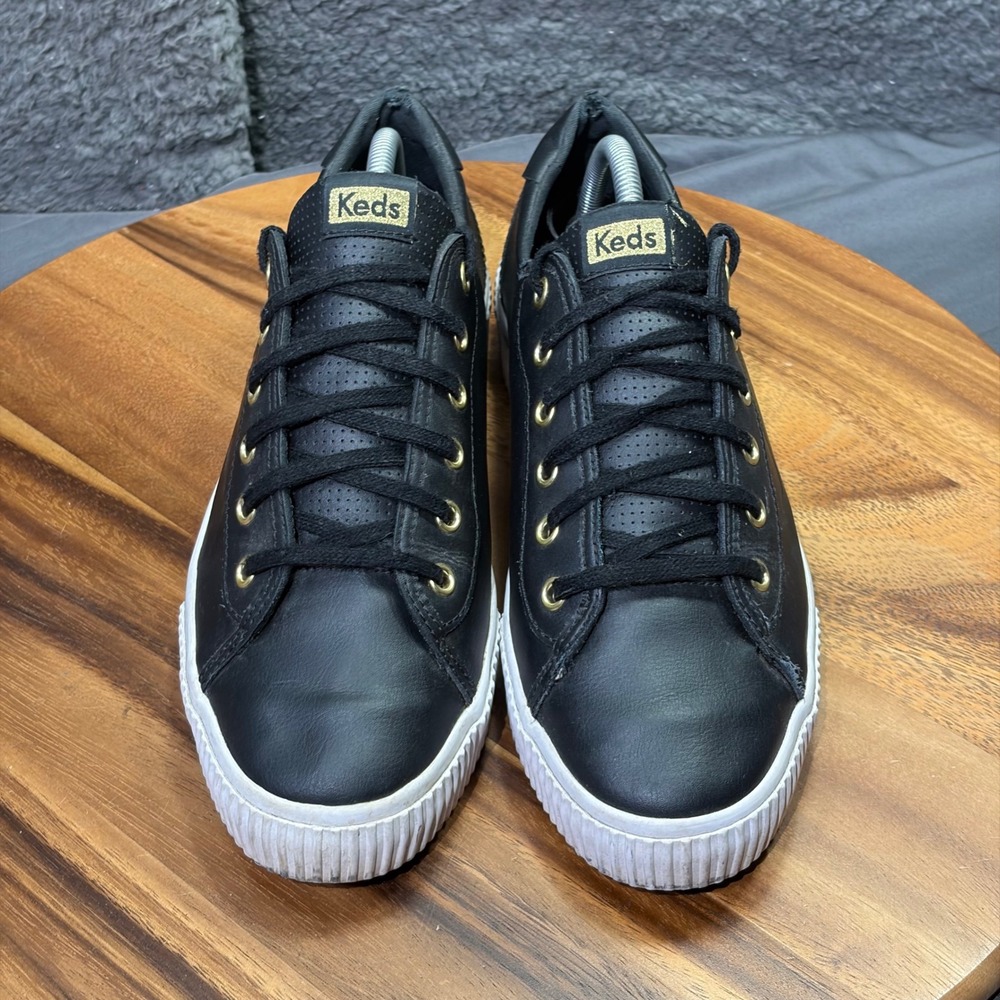 Keds Jump Kick Duo Black Leather Platform Sneakers WH64947 Womens 11 - Picture 10 of 12